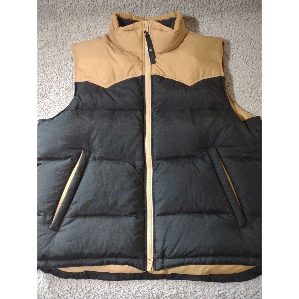 Powder River Outfitters Men's Black And Copper Down Feather Xl Vest Gorpcore